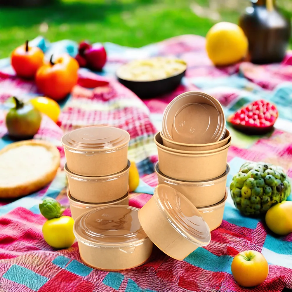 Food Grade 500 750 1000ml Take Away Bowl With Lids Packing Food Single Wall Fast Food Salad Bowls - Image 6