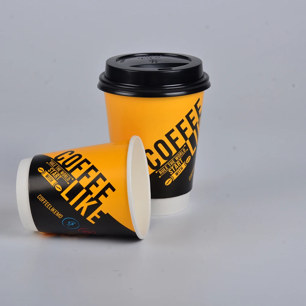 Eco Friendly Printed Logo Buy Paper Cup Take Away Coffee Cup 8 oz 12 oz Paper Cup - Image 2