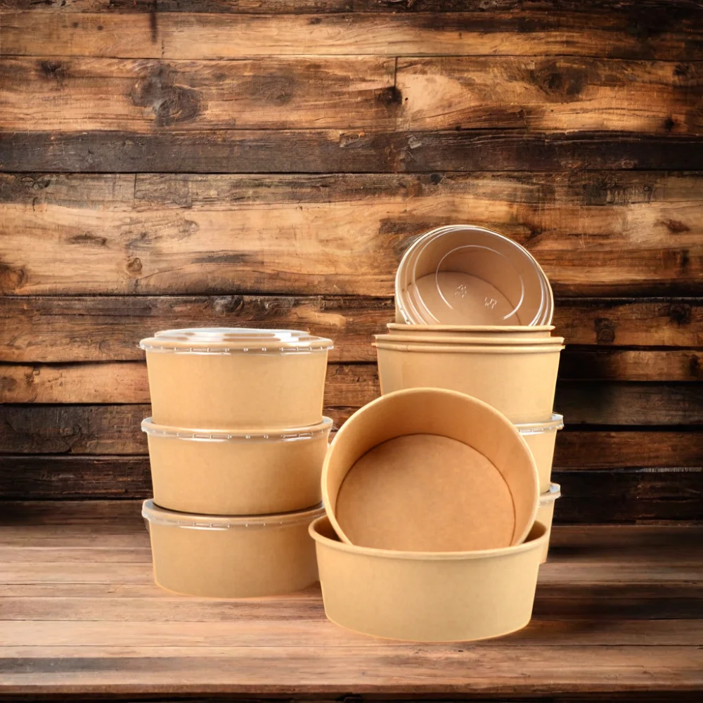 Food Grade 500 750 1000ml Take Away Bowl With Lids Packing Food Single Wall Fast Food Salad Bowls - Image 3