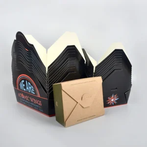 Custom Printed Restaurant Disposable Go Lunch Tacos Burger Folders Paper Packing Takeout Matt Lamination Food Box