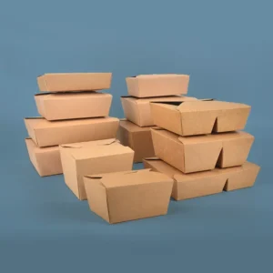 the New Listing Disposable Storage Container 2100Ml Rectangle Take Way With Lid Lock up Kraft Paper Box