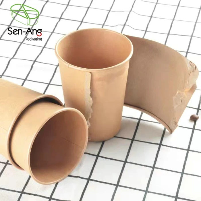 Wholesale Layer Coffee Hot Drink 8 12Oz Customized Disposable Square Double Wall Kraft Paper Cup - Image 6