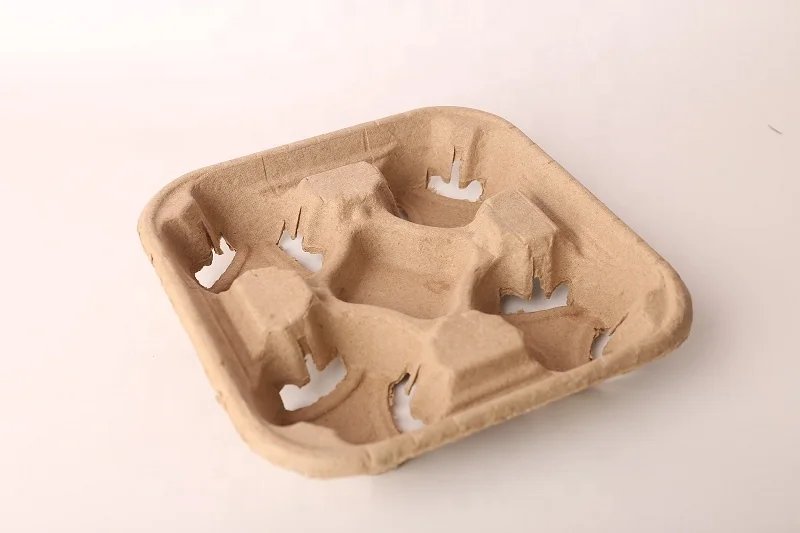 Cardboard Papercup Carrier to Go Tea Kraft Packing Disposable Coffee Paper Cup Holder - Image 6