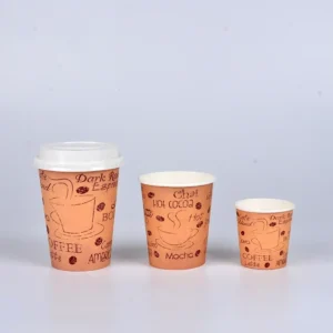 Wholesale Disposable Craft Paper Coffee Cups 24 Oz & 4/8/12 Oz to Go Vaso Desechable for Wine & Beverages