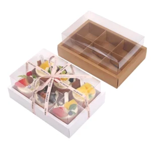 Bakery Box Rigid Boxes for Cookie Cupcake Macaron Dessert Treats Wedding Food Cake Packaging 2/4/6/9 Dividers