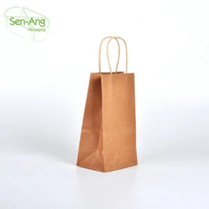 Black Rubber Printing Disposable Custom China Bolsa De Papel High Quality Brown Kraft Paper Bag 50 Pc