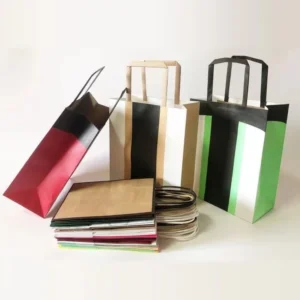 Custom Printed Disposable Manufacture Kraft Paper Bag With You Own Logo  Food Paper Bag