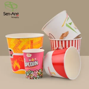 Customized Disposable Paper Fried Chicken Buckets Packaging Disposable Fried Chicken Buckets with Lid