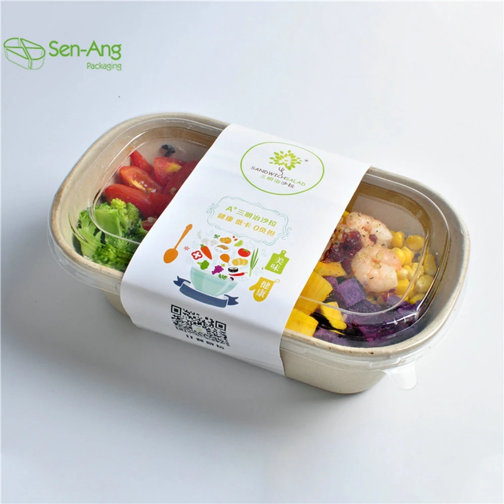 Disposable 700ml 850ml 1000ml Paper Pulp Sugarcane Biodegradable Bagasse Lunch Box - Image 5