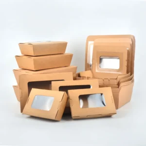 Disposable Window Packaging Take Away Bento Food Luxury Gift Takeaway Sushi Box Paper