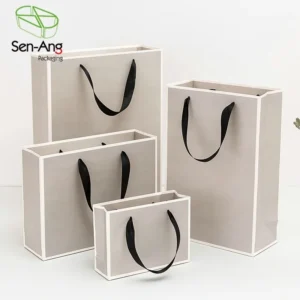 Custom White Pink Black Brown Kraft Paper Bag Custom Print Logo