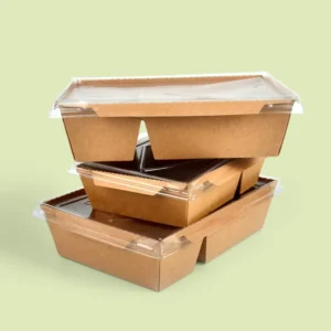 New Listing Leakage-Proof Matt Lamination Sushi Meal Box Large Capacity Kraft Paper Takeaway Rigid Disposable Food