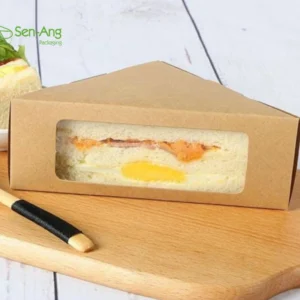 New Design Book Club Cute Paper Packaging Cake Breakfast Egg Drop Deli Shop Custom Sandwich Box