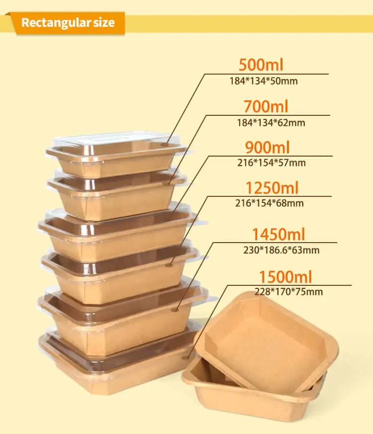 Disposable Fast Food Packaging Box 500ml Square Paper Salad Container Takeaway Octagonal Kraft White Paper Box Bowl - Image 7