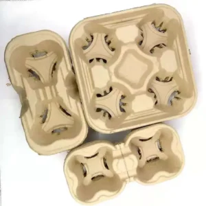 Disposable 2 4 Coffee Drink Pulp Cup Carrier Holder Tray