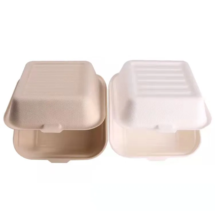 Wholesale Custom Cheap Rectangle Food Container Biodegradable Microwavable Sugar Cane Pulp Eco-Friendly for Sale - Image 2