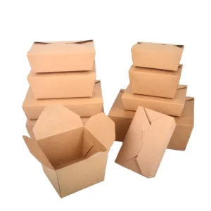 Disposable Fast Food Takeout Packaging Box 750ml Paper Food Grade Lunch Box Pasta Box