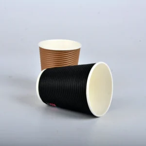 Logo Design 6oz 12oz Ripple Double Wall for Hot Drinks Custom Printed Paper Coffee China Disposable Cups