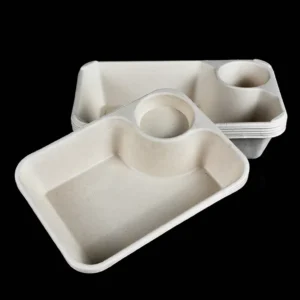 Factory 4 With Division Multi Box Packaging Microwaveable Kraft Paper Takeway Food Compartment Container