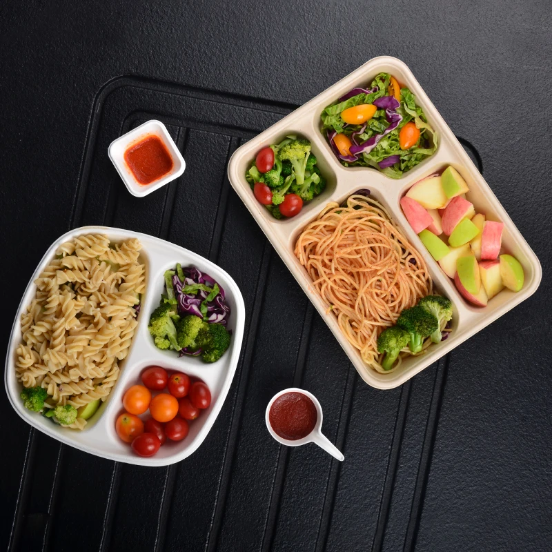 Morden Style Take Away Bagasse Box Clamshell Chinese Food Sugarcane Fpharmaceutical Container Pulp Box - Image 3