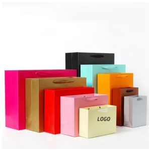 Luxury Hot Selling Personalized Wedding Party Wine Gift Bag Handle Custom Logo Recyclable Paper Heavy-Duty Shoes Fur