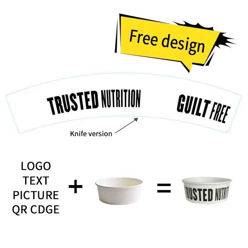 1000ml Custom Disposable Take Out Kraft White Paper Salad Cake Bowl 200°C Oven Bake Bowl Fast Food Container with Lids - Image 5