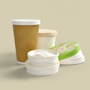 Food Grade No Straw Design  Disposable Takeaway Coffee Paper Cup Lid