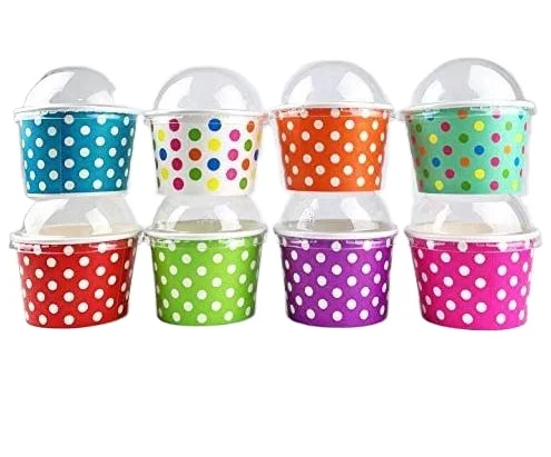 Professional Wholesale Paper Cup With Paper Lid Ice Cream Cup Packaging