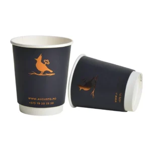 Disposable Fashion High Quality Paper Logo Take Away 8 12Oz Customized Custom Double Wall Kraft Coffee Cup