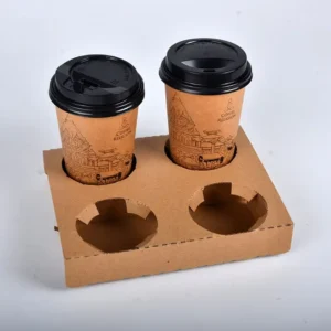 Double Wall Corrugated Tray Pillow Kayak Custom OEM Wine Cup Holder Clip for Coffee & Beverages