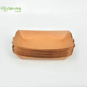 Eco-friendly Gold Foil Custom Disposable Sushi Tray Food Packaging Box High Quality Kraft Coated Paperboard Basket