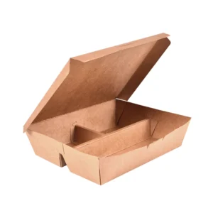 Custom Cane Donut Pastry Cake Packaging Food Container Eco Friendly 2 Compartment Lunch Box