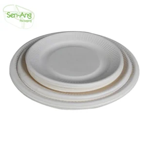 Good Quality Bagasse and Cup Manufacturing U Maker 23Cm Color Set 50 Pulp Sugar Cane Waste Plate