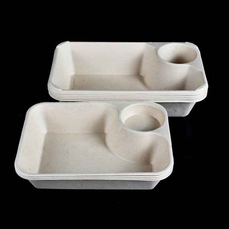 Factory 4 With Division Multi Box Packaging Microwaveable Kraft Paper Takeway Food Compartment Container - Image 5