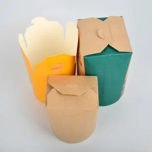 16oz 26oz 32oz 64oz White Customized Togo Kraft Take Away Chinese Takeout Packaging Disposable Paper Noodle Box