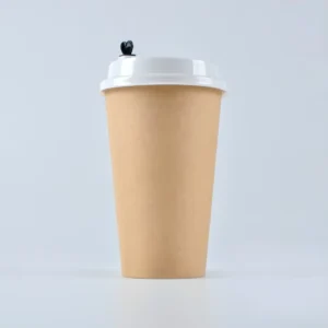 High Quality 16Oz Tea 12Oz Kraft Coffee Wine & Carbonated Drinks with Lid Disposable Single Wall Craft Paper Cup