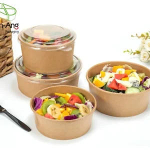 8Oz 12Oz 16Oz 26Oz 32Oz 1000Ml 1100Ml 1300Ml Salad Noodle Barrel With Lid Single Wall Paper Food Soup Bucket