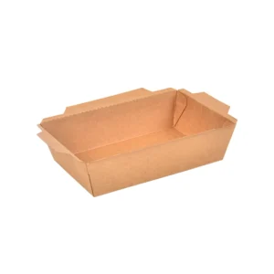 Fruit Rectangle Take Away Box Kraft Paper Lunch Bento Salad Packaging Box for Sale