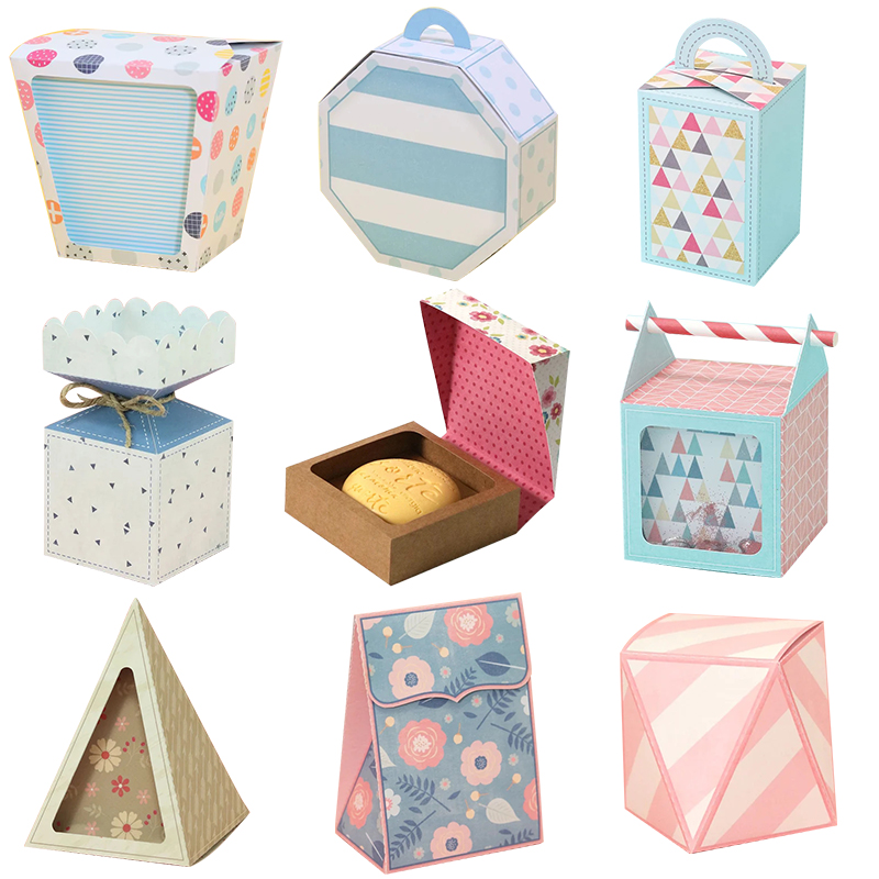 Brown Eco-friendly Customized Food Grade Gift Box Packaging Folders for Wedding New Year Baby Shower Parties Potato Chips Candy