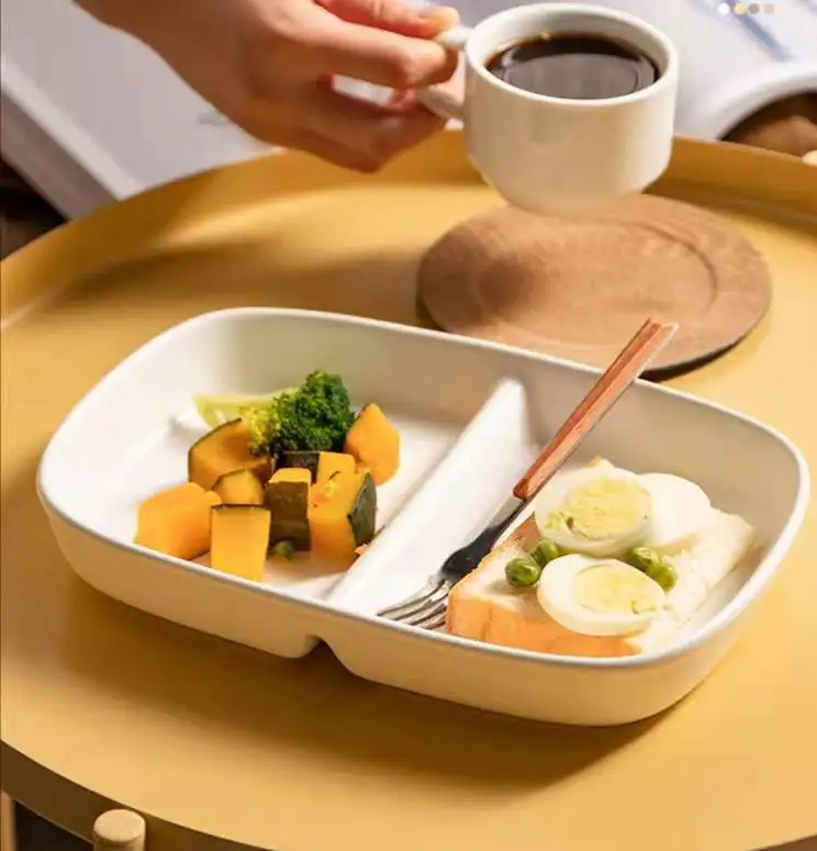 Bento Pulp 2 Compartment Lunch With Lid Takeout Container Takeaway Sugarcane Bagasse Take Away Food Box - Image 4