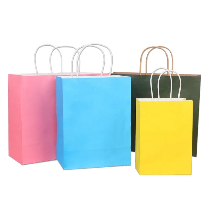 Customized Disposable Paper Bag Top Seller Cheap Price Shopping Bag with Handle - Image 2