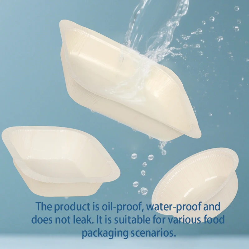 Reversible Rectangular Pressed Paper Tray Eco-Friendly and Food Grade Reusable for Bread Salad Sugar Food Storage - Image 5