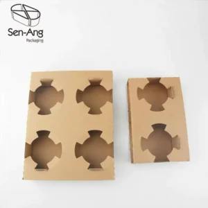 Dual Paper Carrier Tray Cardboard Standing Dr 1 2 4 6 Drink Cup Corrugated Holder