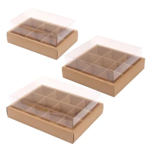 Bakery Box Gold Foil Embossed Rigid Boxes for Cookie Cupcake Macaron Dessert Treats Wedding Food Cake Packaging 2/4/6/9 Dividers