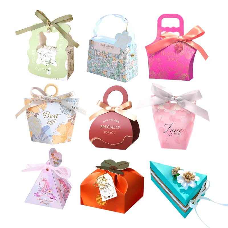 Wholesale Small Order Quantity Folding Wedding Favors Hexagon Chocolate Box for Parties - Image 3