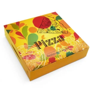 Eco-friendly Disposable Customized Pizza Box with Matt Lamination Embossing Kraft Paper Folders for Food Safe Packaging