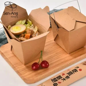 Spaghetti Dry Ready Pasta Packaging Rounded Round Paper for White Noodle Box