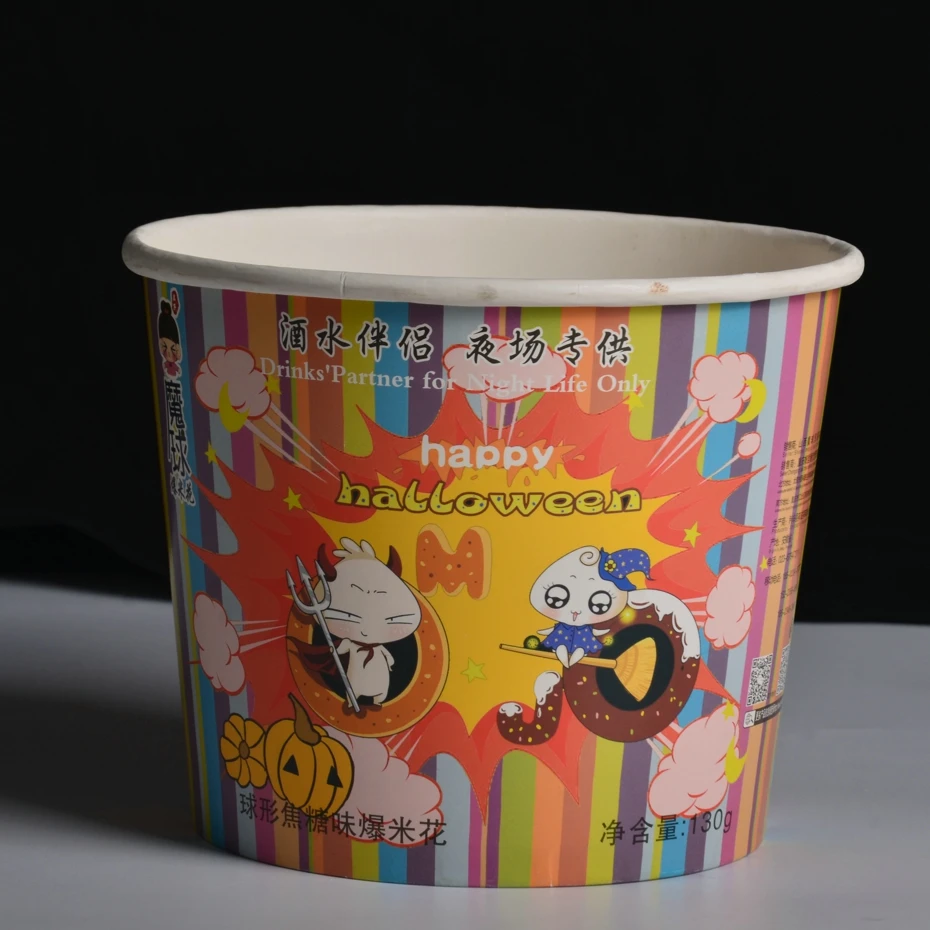 Porridge Soup Paper Bowl Cup Custom Eco-Friendly Fry Takeaway Fried Chicken Popcorn Bucket Packaging - Image 4