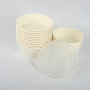 Delivery Package Cup Take Way Food Soup Bucket Packaging Round Dessert Salad Paper Bowl and Lid