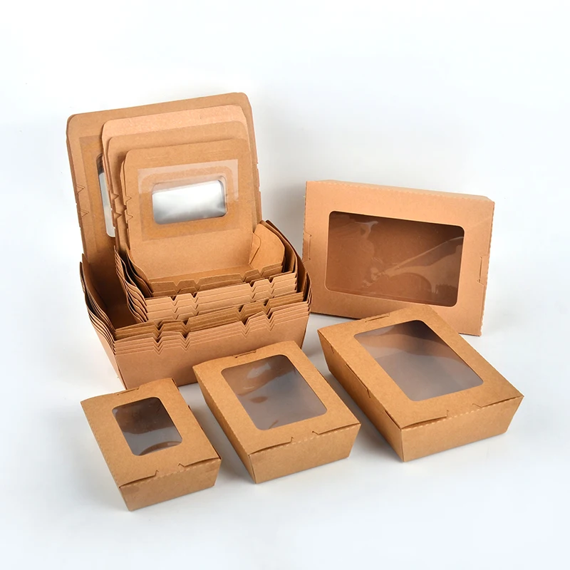 Disposable Window Packaging Take Away Bento Food Luxury Gift Takeaway Paper Sushi Box - Image 2